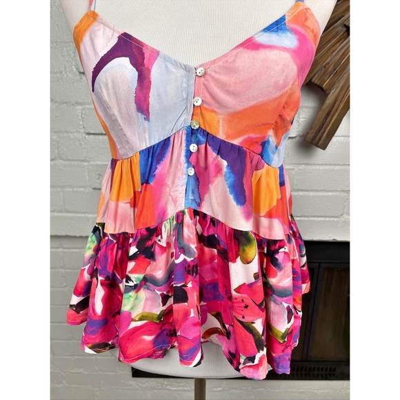 NWT French Connection Isadora Delphine Patch Peplum Top - Picture 3 of 9